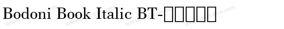 Bodoni Book Italic BT字体转换